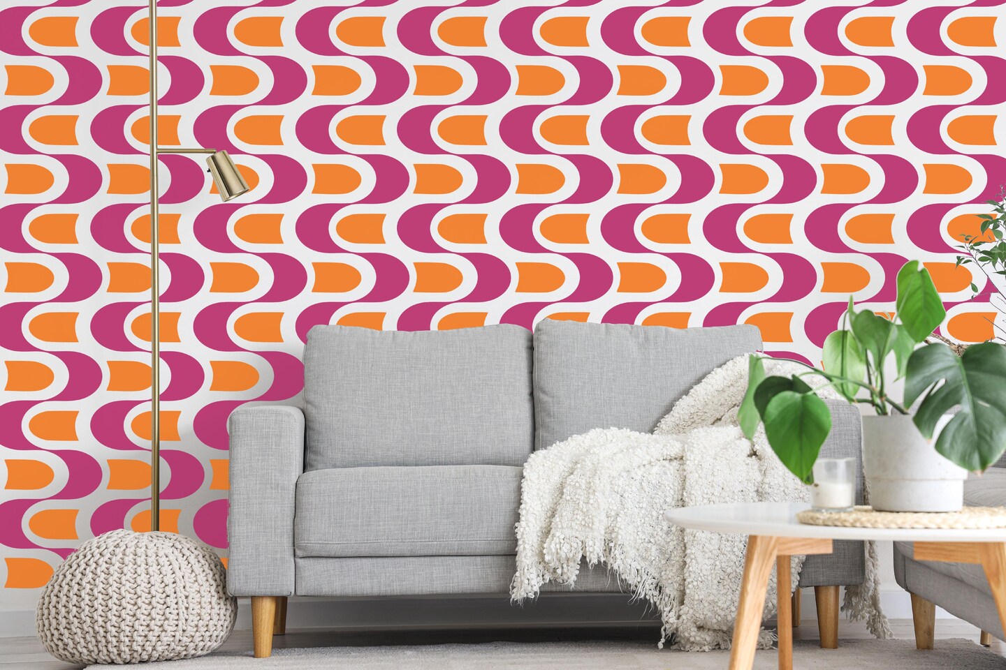 Mid Century Decals, Removable Modern Wall Art, Retro Wall Pattern
