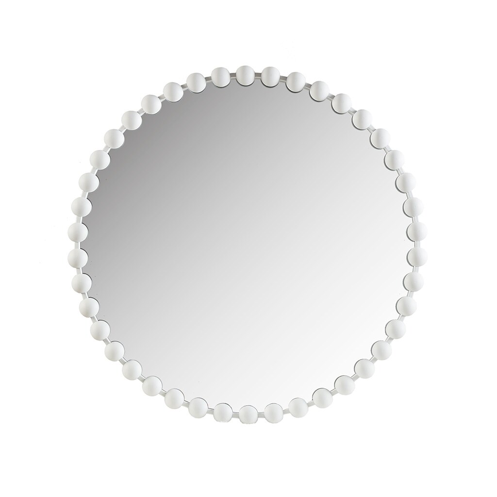 Gracie Mills   Beaded Round Wall Mirror