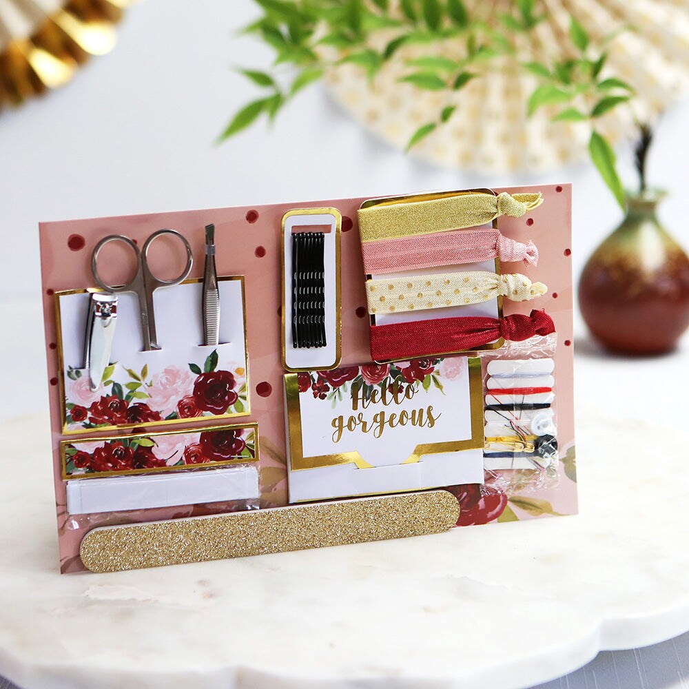 Burgundy Blush Floral Wedding Survival Kit
