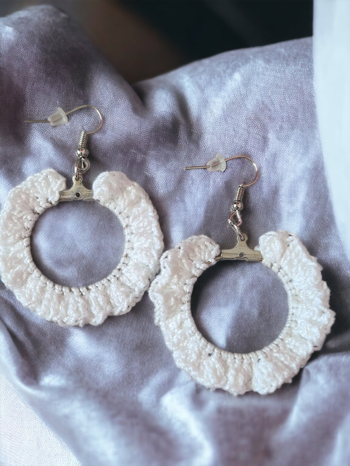 Crochet Hoop Earrings - image11
