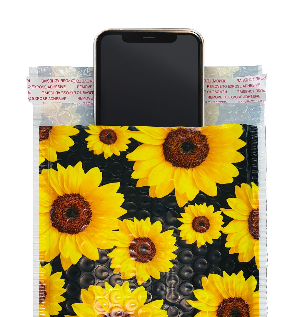 Great Papers! Mailer, Bubble, Sunflowers, Poly Tear and Moisture Resistant, 6" x 9", 50 count