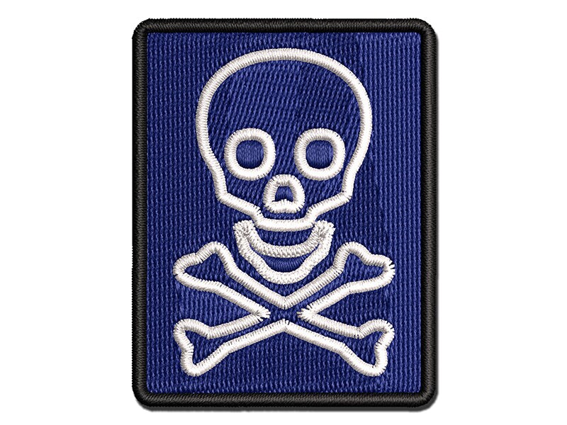  Skull and Crossbones - Embroidered Iron on Patch