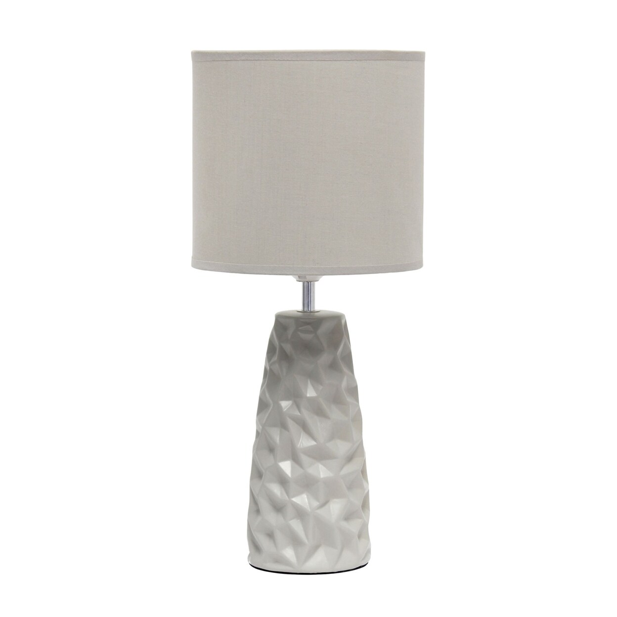 Simple Designs   Sculpted Ceramic Table Lamp -  Gray