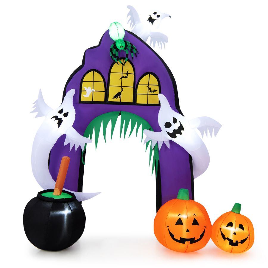 Halloween Outdoor Spooky Tree Monster Ghost Blow Up Yard Decoration With Built-In Led Lights