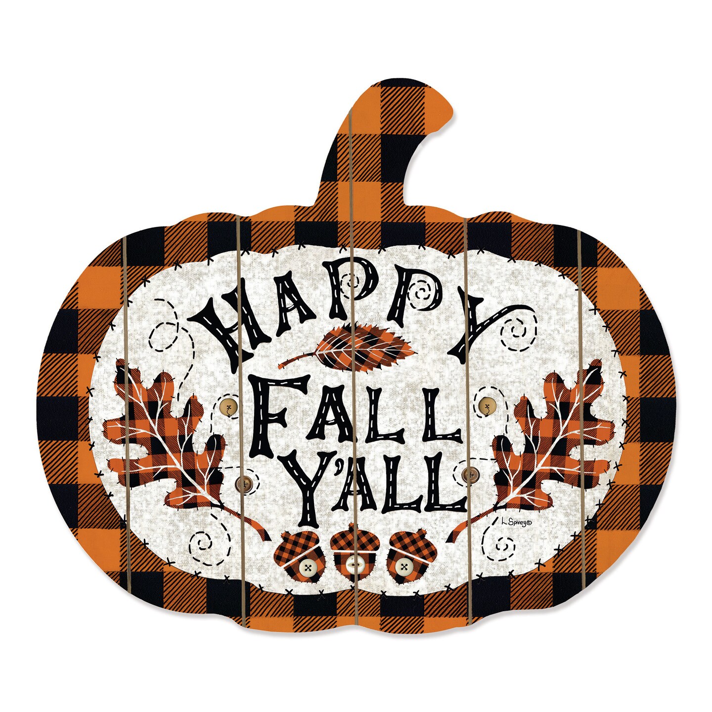 Halloween and Fall Decoration - Printed Wooden Pumpkin Wall Art