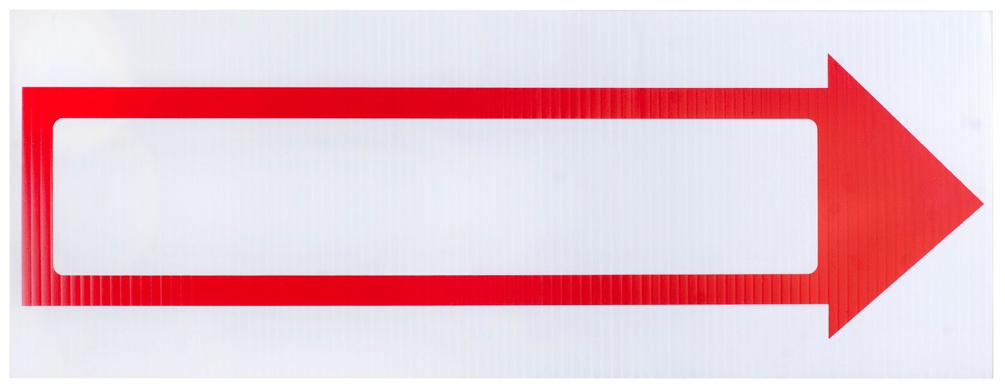 COSCO Sign Kit, Blank White Corrugated Plastic Sign, 6" x 17", Metal H-Stake Included