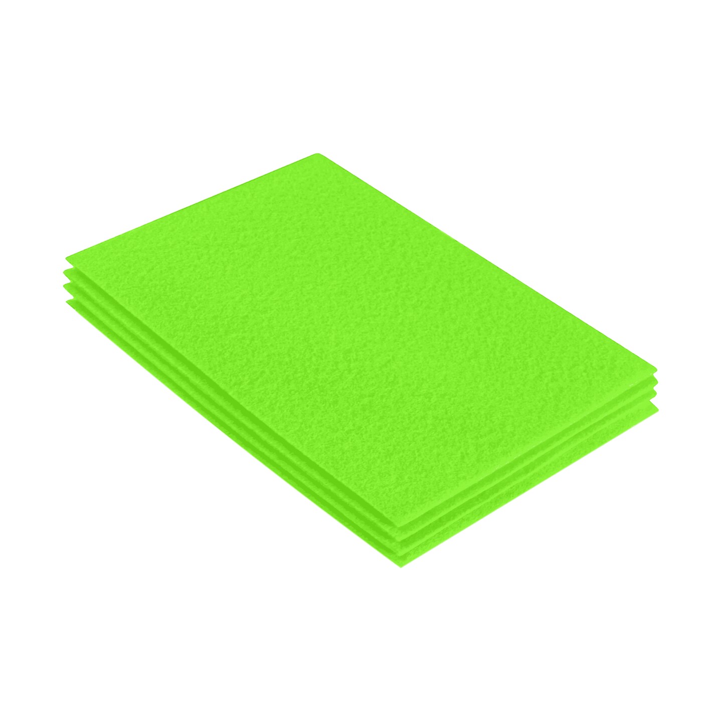 FabricLA Acrylic Felt Sheets for Crafts - Precut 9" X 12" Inches (20 cm X 30 cm) Felt Squares - Use Felt Fabric Craft Sheets for DIY, Costume, and Decoration | Neon Green - 4 Pieces