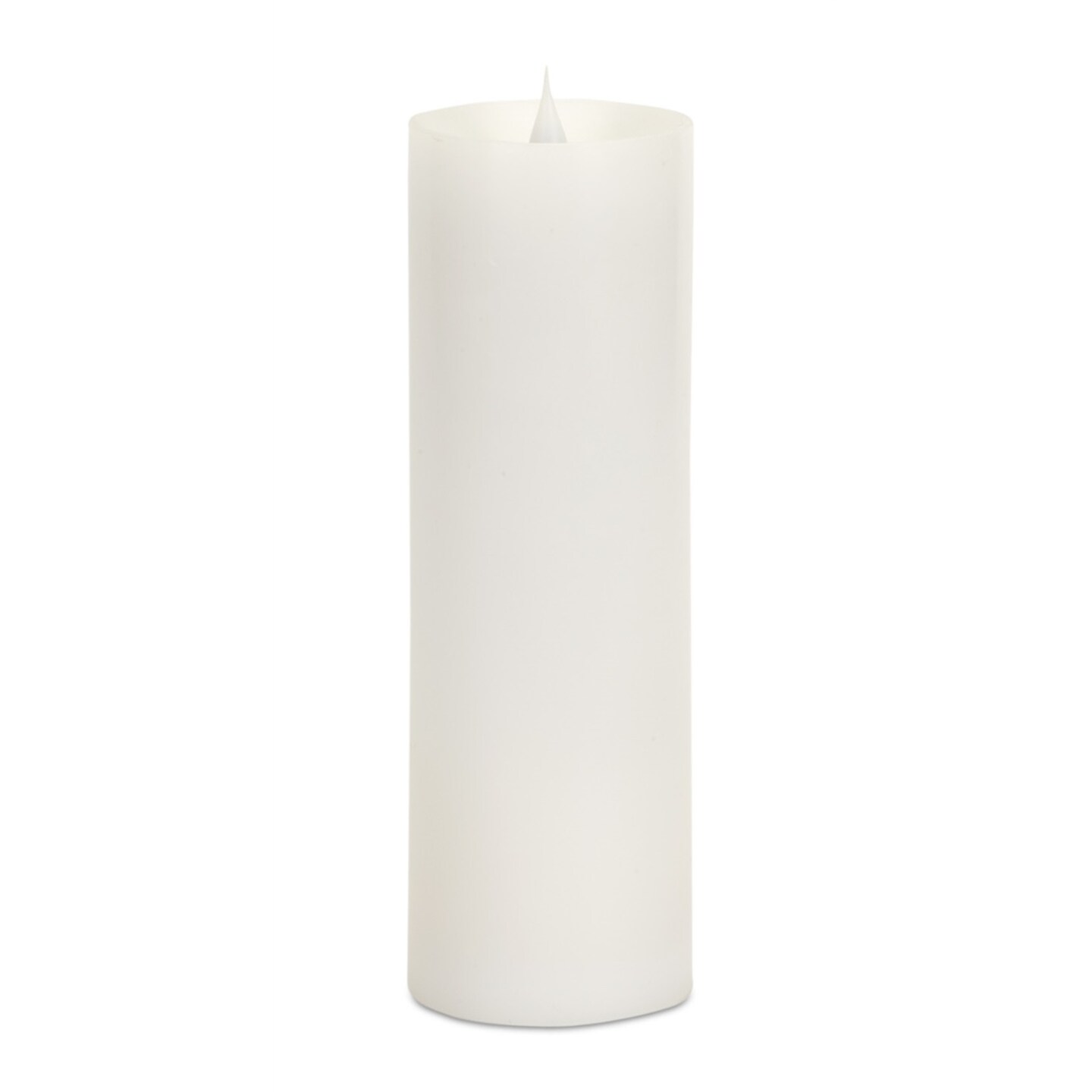 Melrose Set of 2 LED Lighted Pillar Candle with Moving Flame 9&#x22;