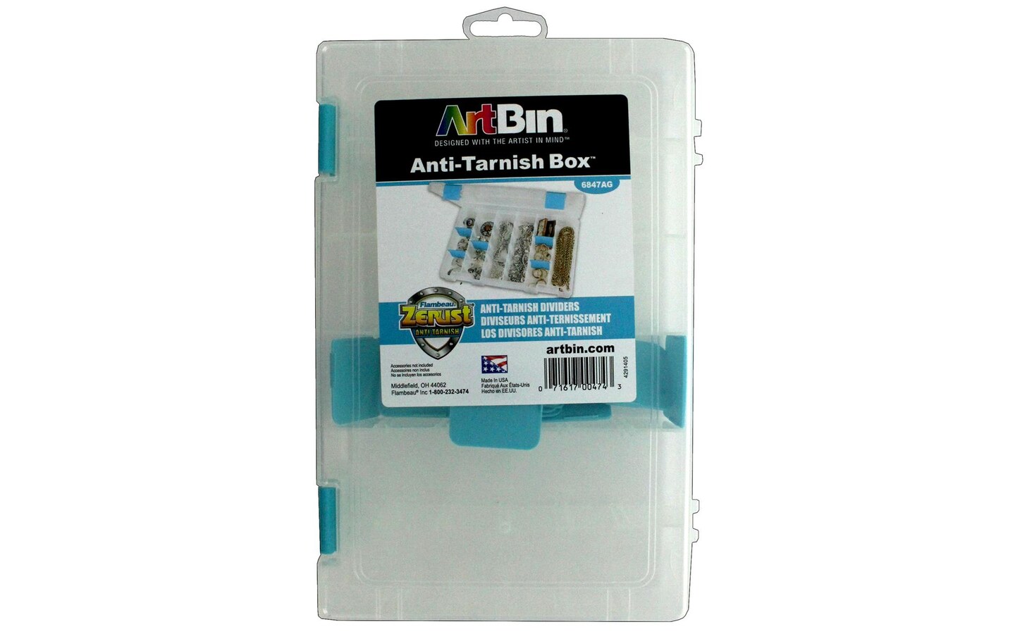 ArtBin Anti Tarnish Bead Box 6 Comp 12 Divide