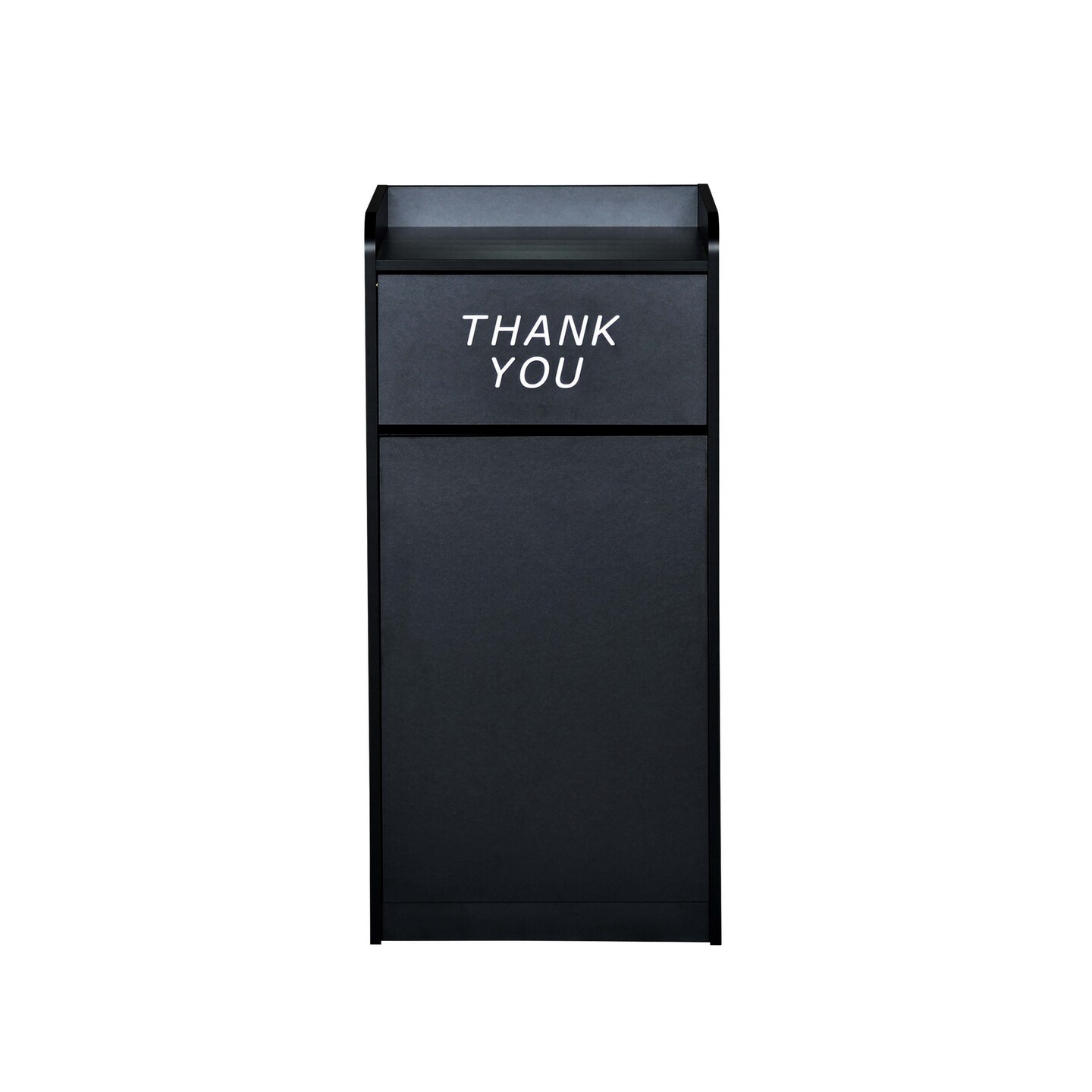 Emma and Oliver Wood Tray Top "Thank You" Restaurant Food Court Receptacle