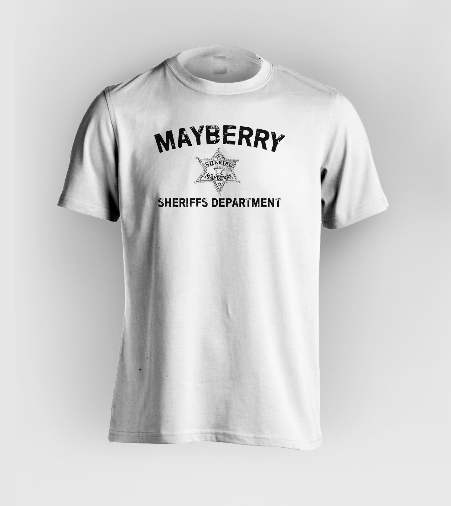 Mayberry Sheriff Department Distressed Print
