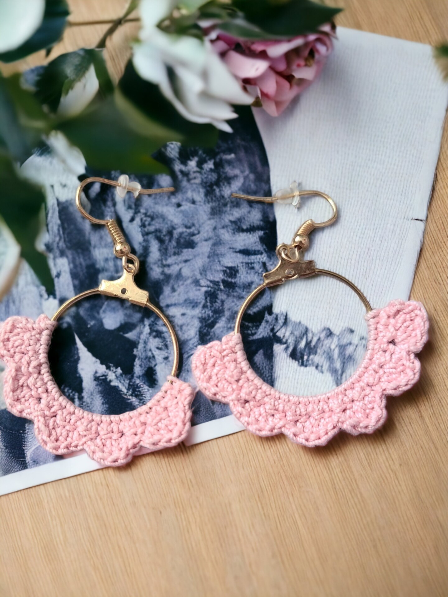 Crochet Hoop Earrings - image12