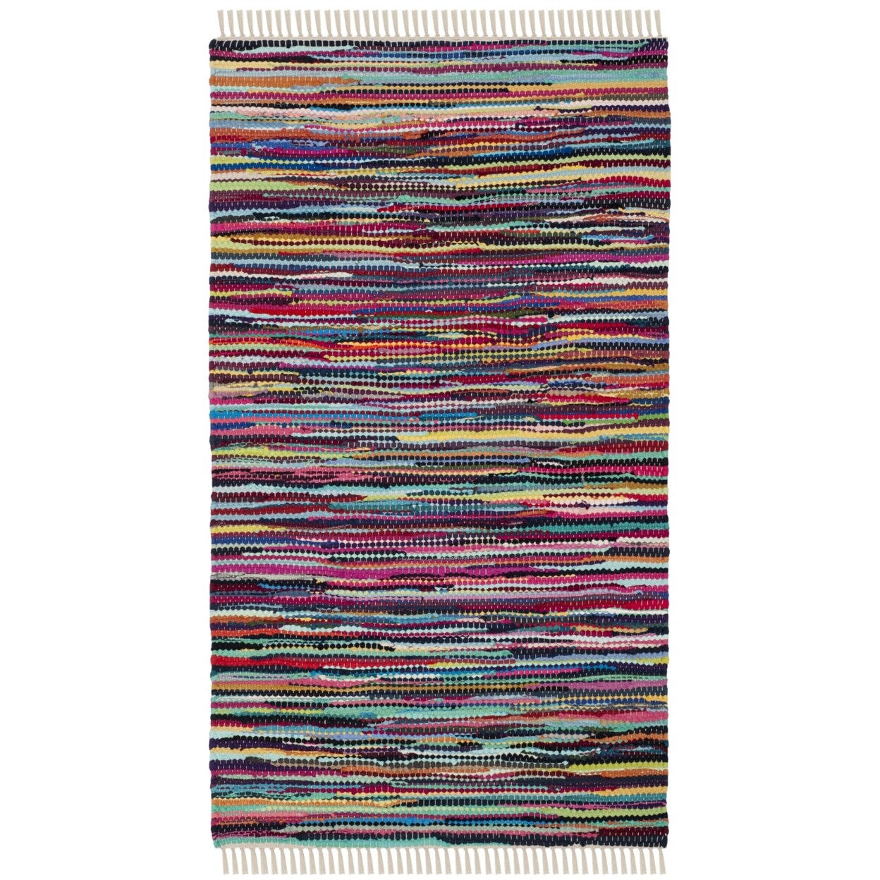 Safavieh Rag Rug Collection Rar128G Handwoven Multi Rug Area Rug Carpet Shag