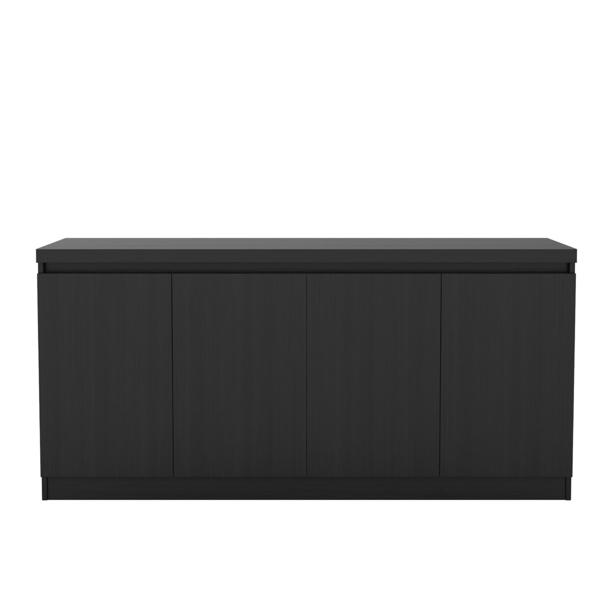 Manhattan Comfort Viennese 62.99 in. 6- Shelf Buffet Cabinet in Black Matte