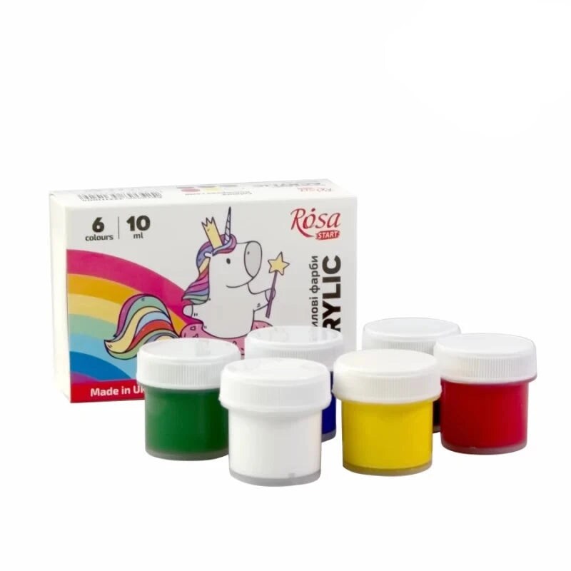 Rosa Start Unicorn Acrylic Paint Set 6 colors (0.34 oz each)