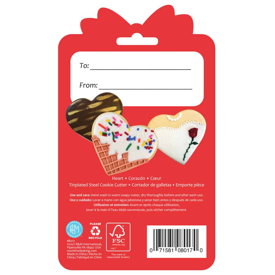 Heart Cookie Cutter 3.25&#x22; Carded