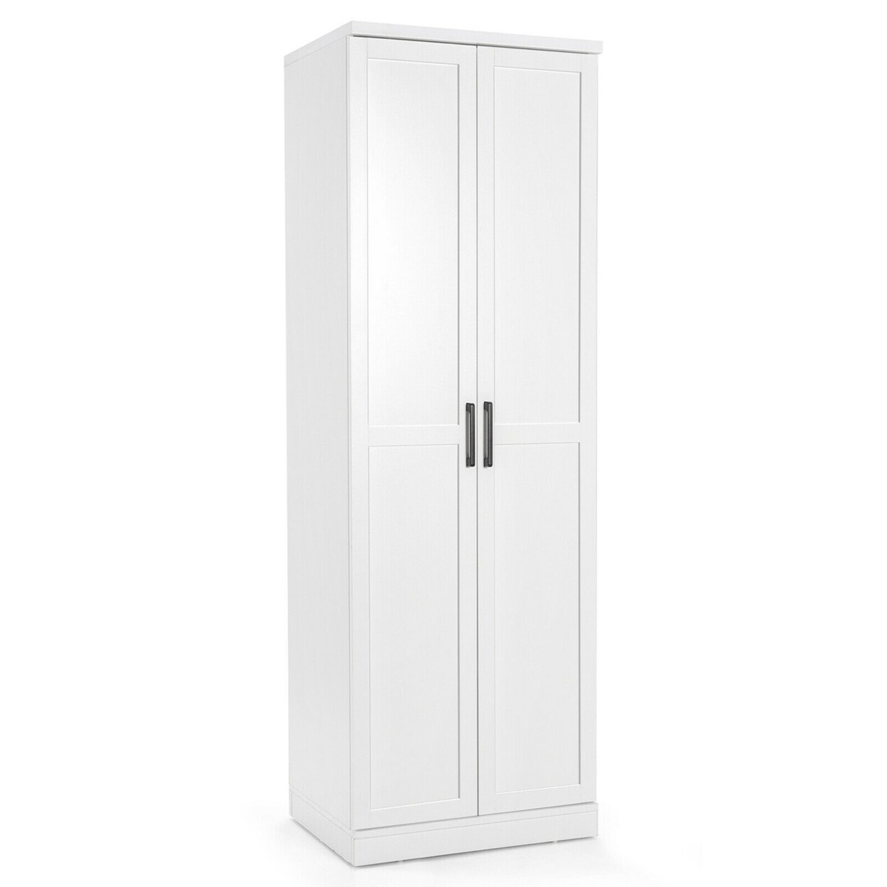 Gymax 2-Door Tall Storage Cabinet Kitchen Pantry Cupboard