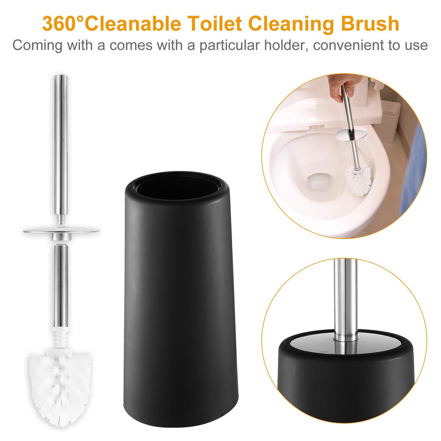 Eggracks 6 Pcs Bathroom Accessories Set including Soap Dispenser | Toothbrush Holder | Tumbler | Soap Dish | Toilet Cleaning Brush and Trash Can