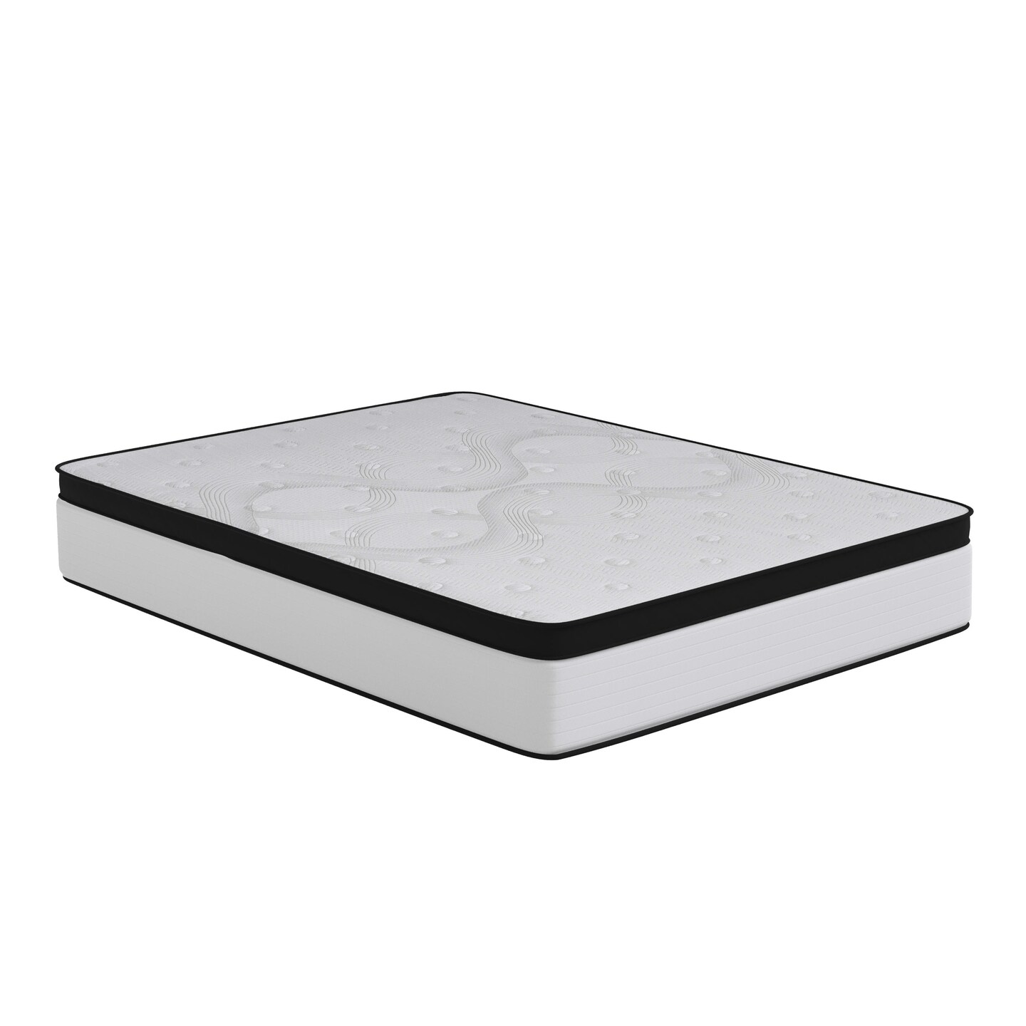 Merrick Lane Hulen 12 Inch Extra Firm Hybrid Pocket Spring &#x26; CertiPUR-US Certified Foam Mattress in a Box