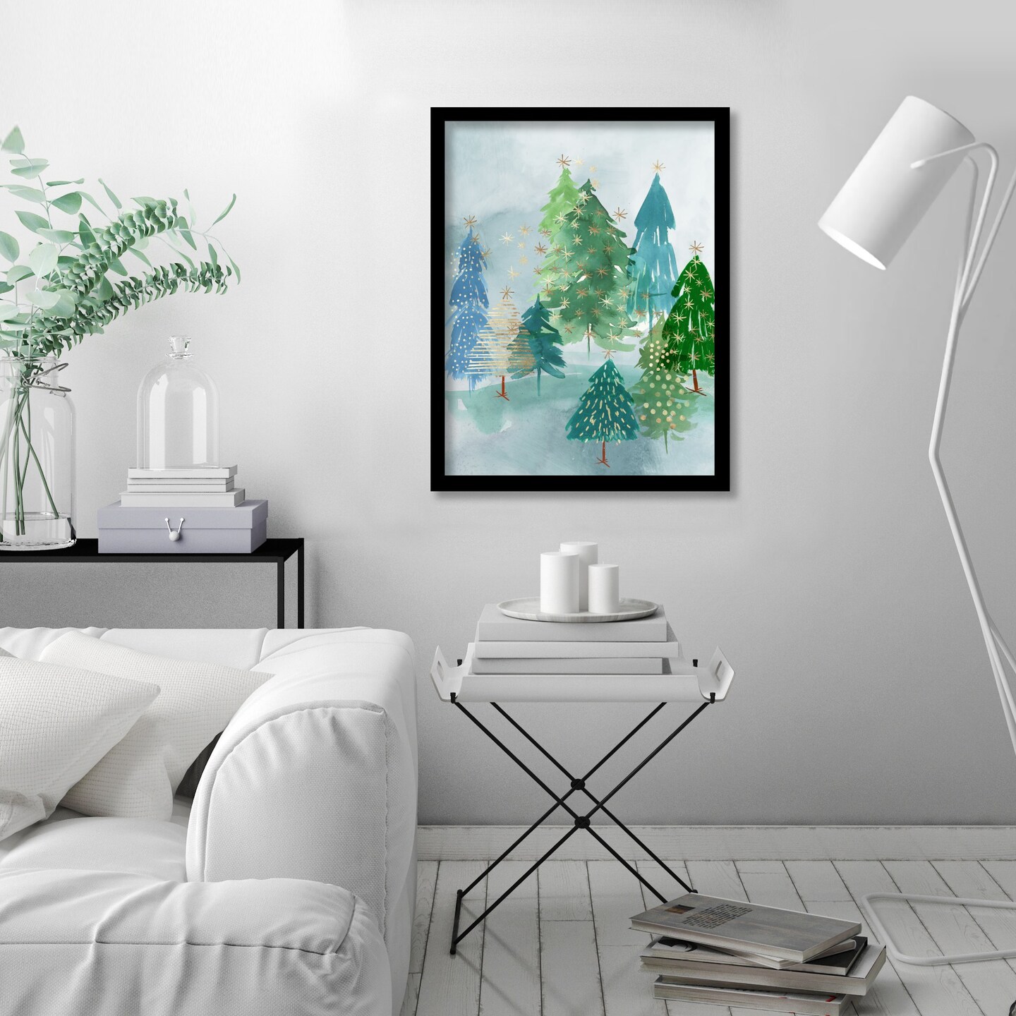 8&#x22; x 10&#x22; Wintergreen Mornin by Pi Holiday Black Framed Print Wall Art - Americanflat - Americanflat