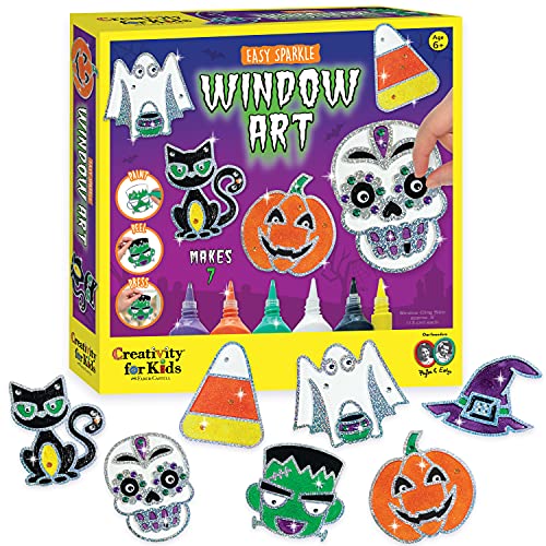 Creativity for Kids Halloween Window Art - Halloween Crafts, Make Your Own Halloween Window Clings