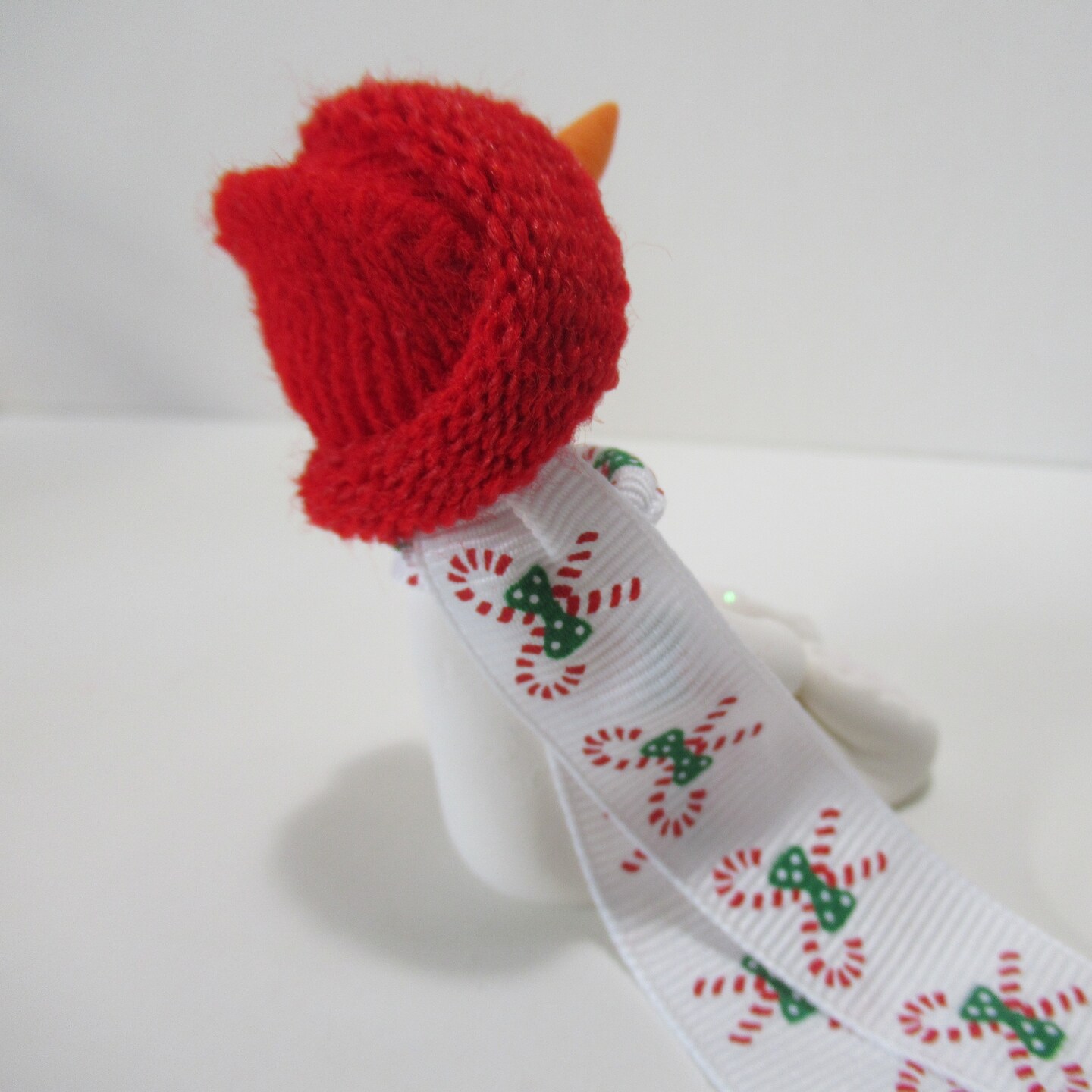 Love my candy cane Snowman ornament polymer clay, clay Christmas ornament product 6