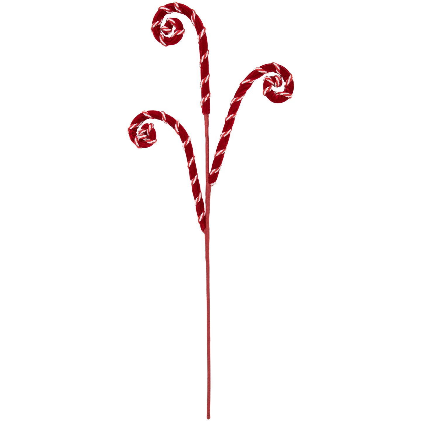 Northlight 27" Red and White Candy Cane Curls Christmas Spray