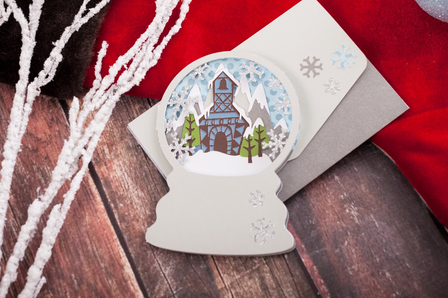 12 Days of Card Making Snow Globe Card with Cricut Classes Michaels