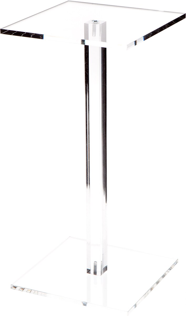 Plymor Clear Acrylic Square Barbell Pedestal Display Riser 12.5 inches ...