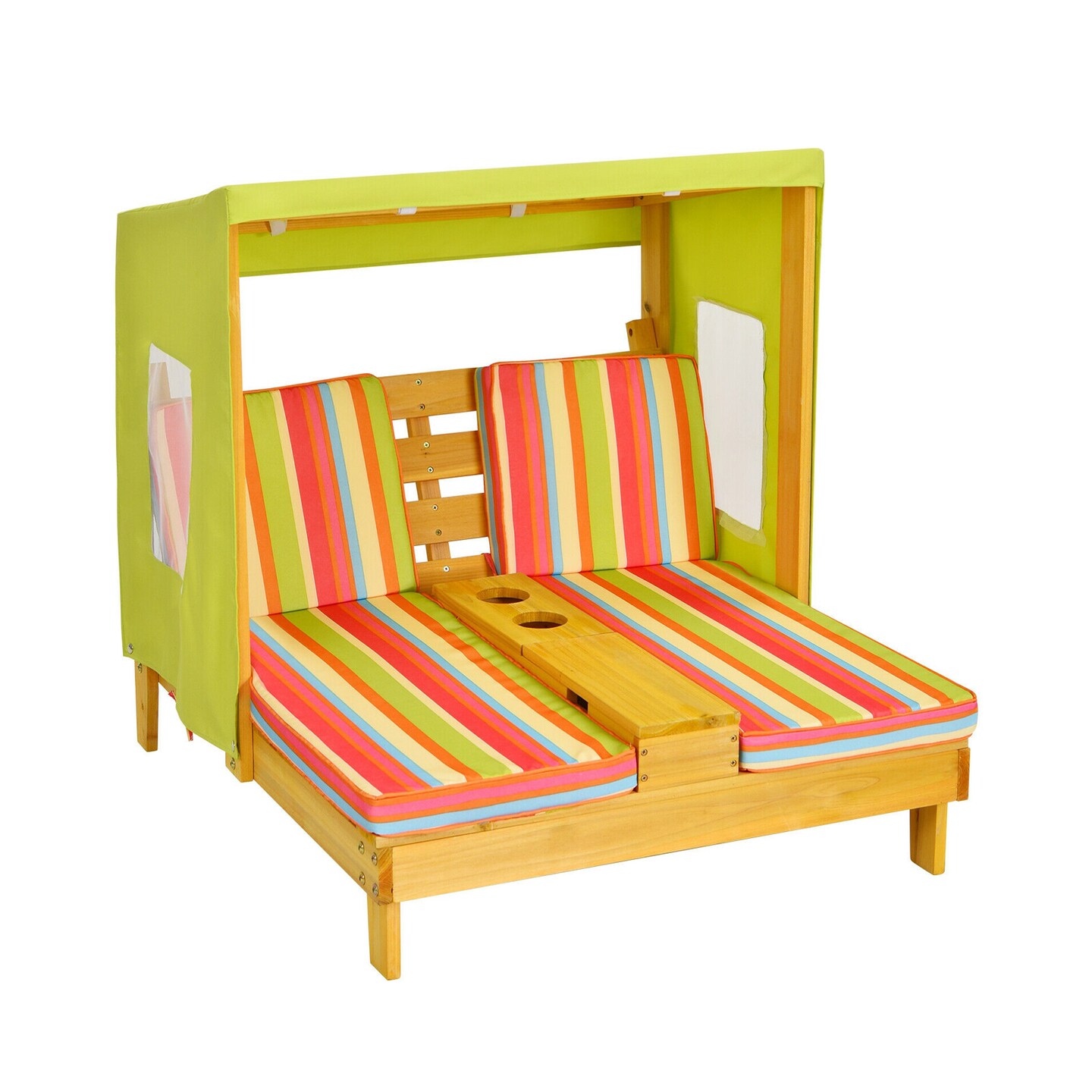 Kids Patio Lounge Chair with Cup Holders and Awning Michaels