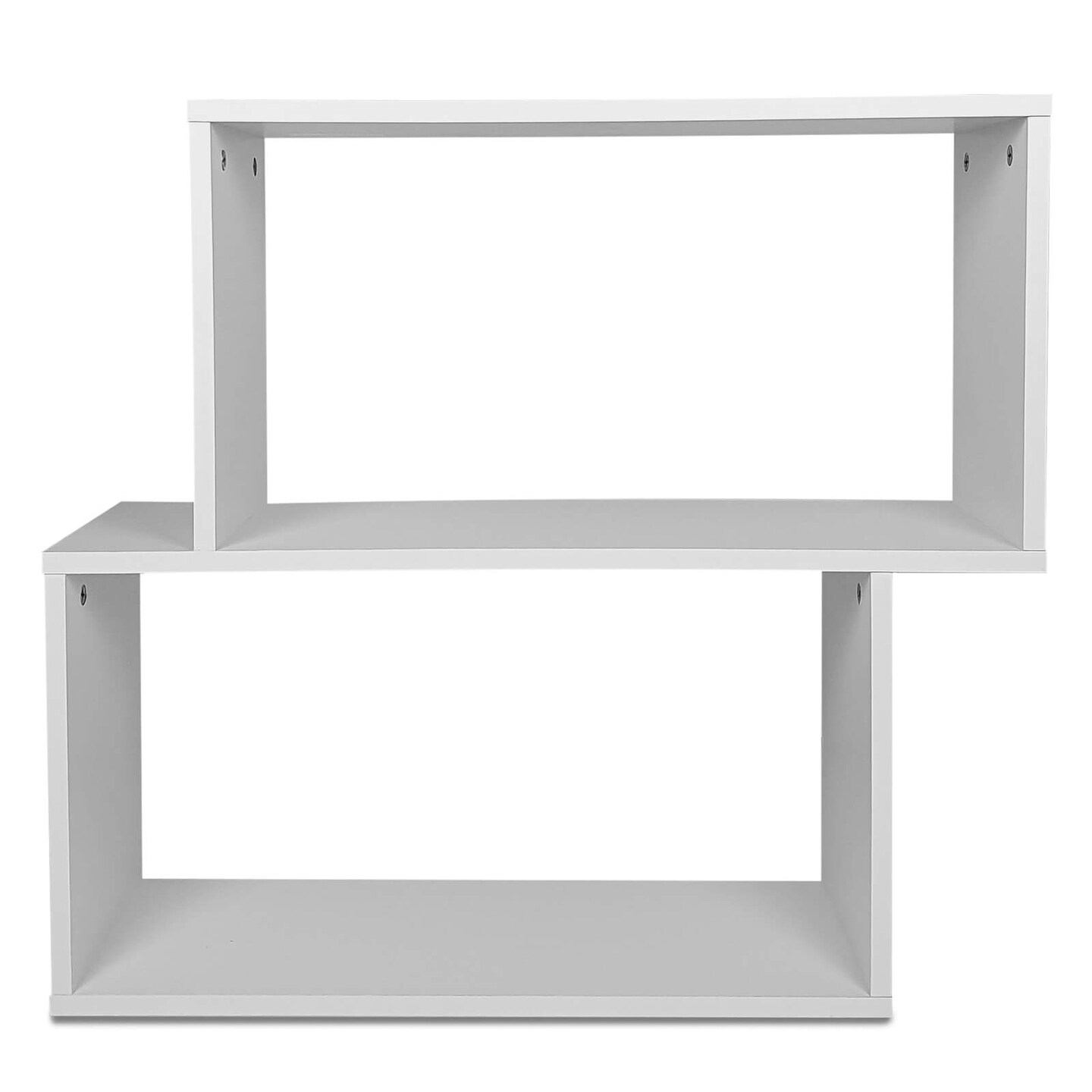 2-tier Irregular Wood Bookshelf for Home and Office-White | Michaels