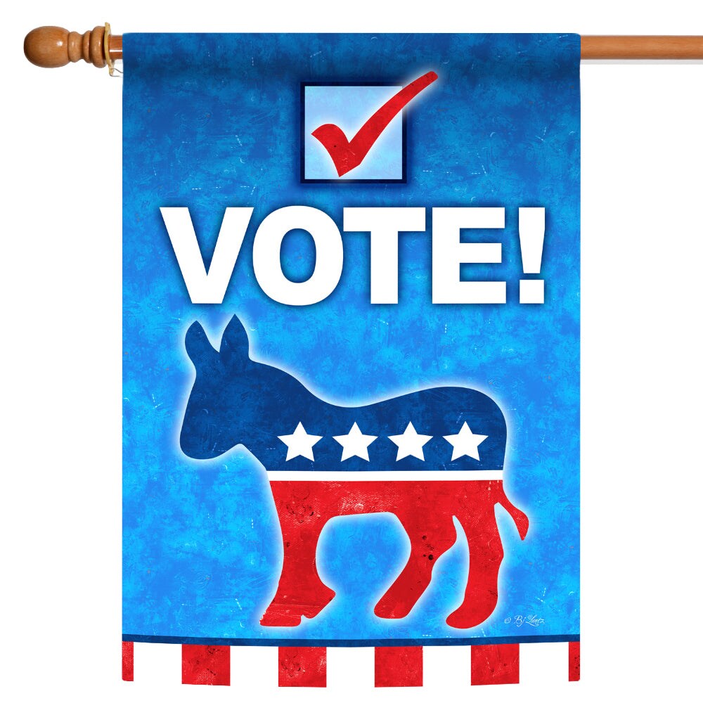 Vote Democrat Decorative Democrat Flag