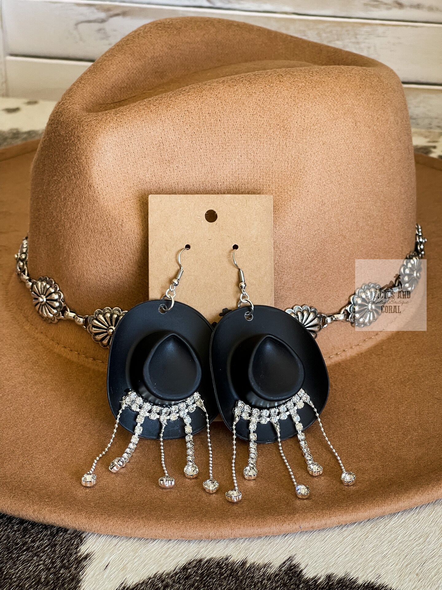 Cowboy Hat Metal Drop Earrings – US Jewelry House