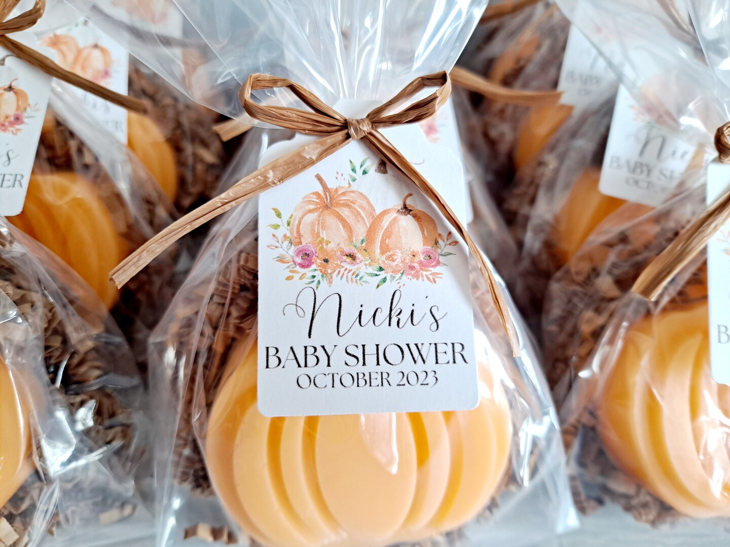 Pumpkin favors for baby shower orders