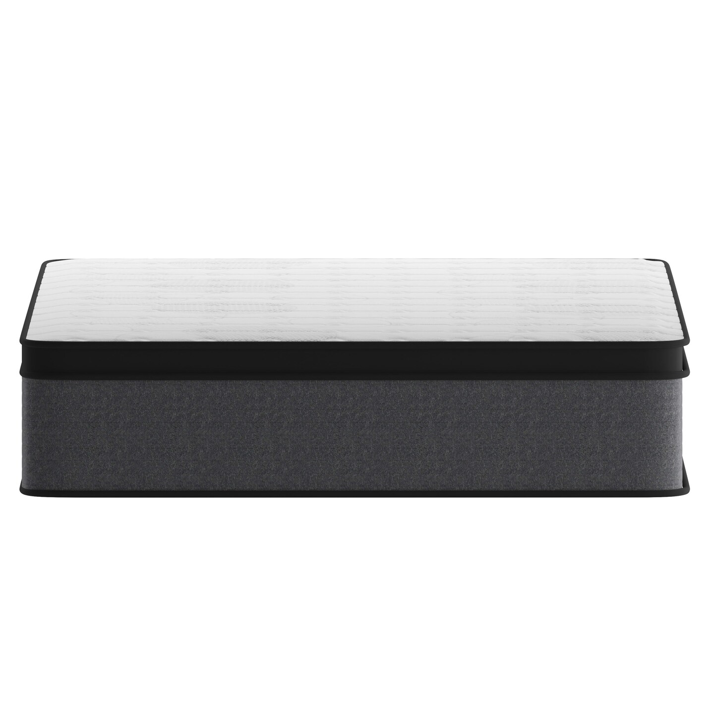 Merrick Lane Lofton Full Size 13&#x22; Euro Top Mattress in a Box with Hybrid Pocket Spring and Foam Design for Supportive Pressure Relief