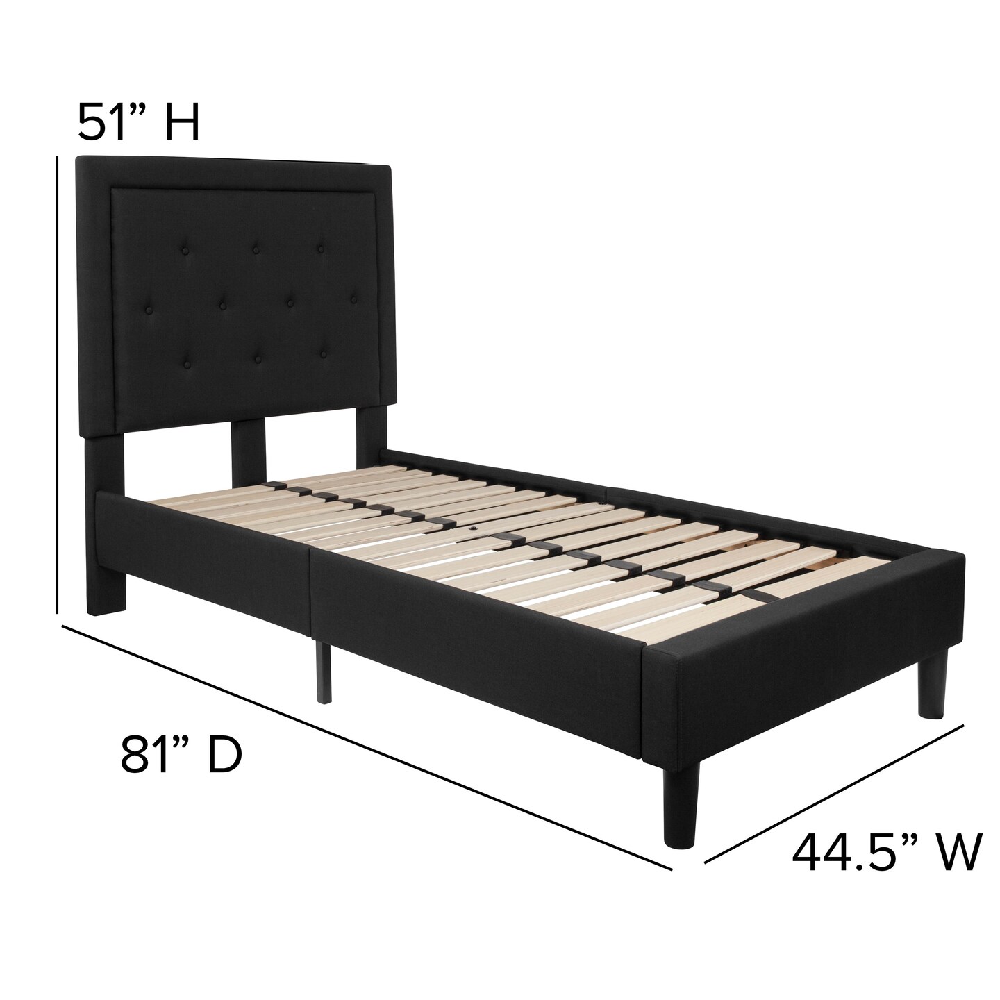 Merrick Lane Mallory Platform Bed Tufted Upholstered Platform Bed