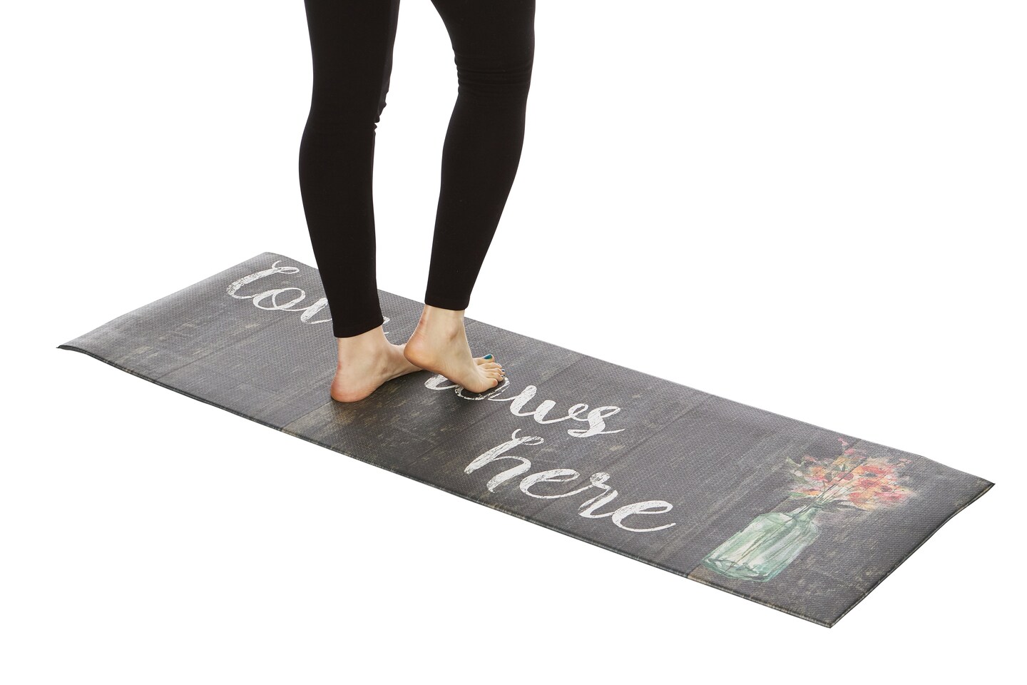 20&#x22;x55&#x22; Oversized Cushioned Anti-Fatigue Kitchen Runner Mat (Love Grows Here)