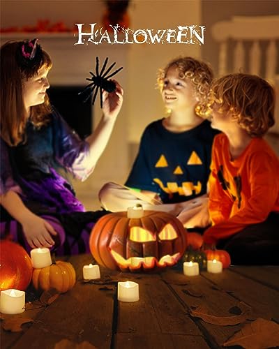 12Pcs Flickering Flameless Candle Battery Operated, 200+Hours Fake Electric LED Candles Tea Lights for Votive, Centerpiece Table Decorations