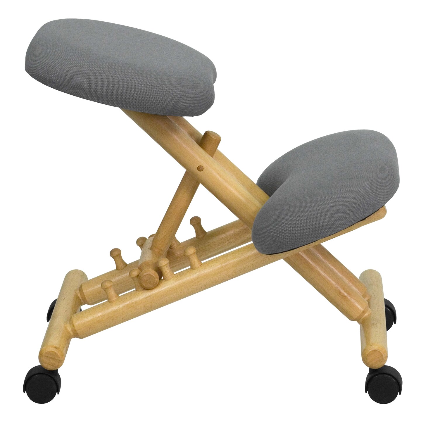 Emma and Oliver Mobile Wooden Ergonomic Kneeling Office Chair