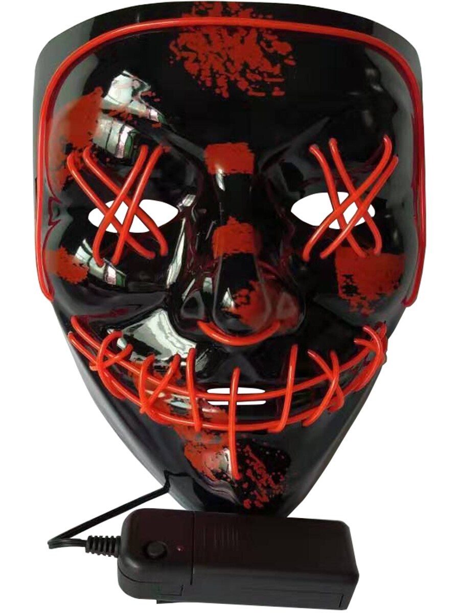 Purge Light Up Red Cross Hatch Eyes Mask Costume Accessory