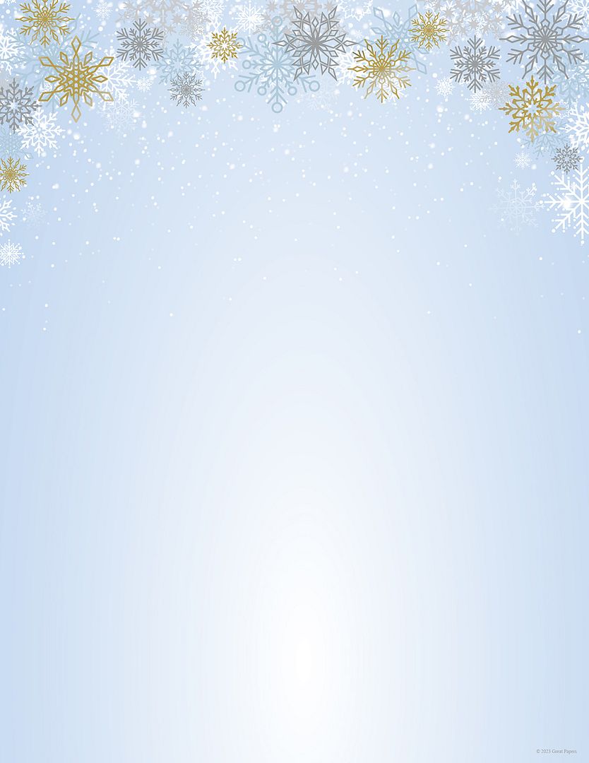 Great Papers! Foil Snowy Day Letterhead, for Invitations, Announcements and Personal Messages, Printer Friendly 8.5" x 11", 25 Pack (2023049)