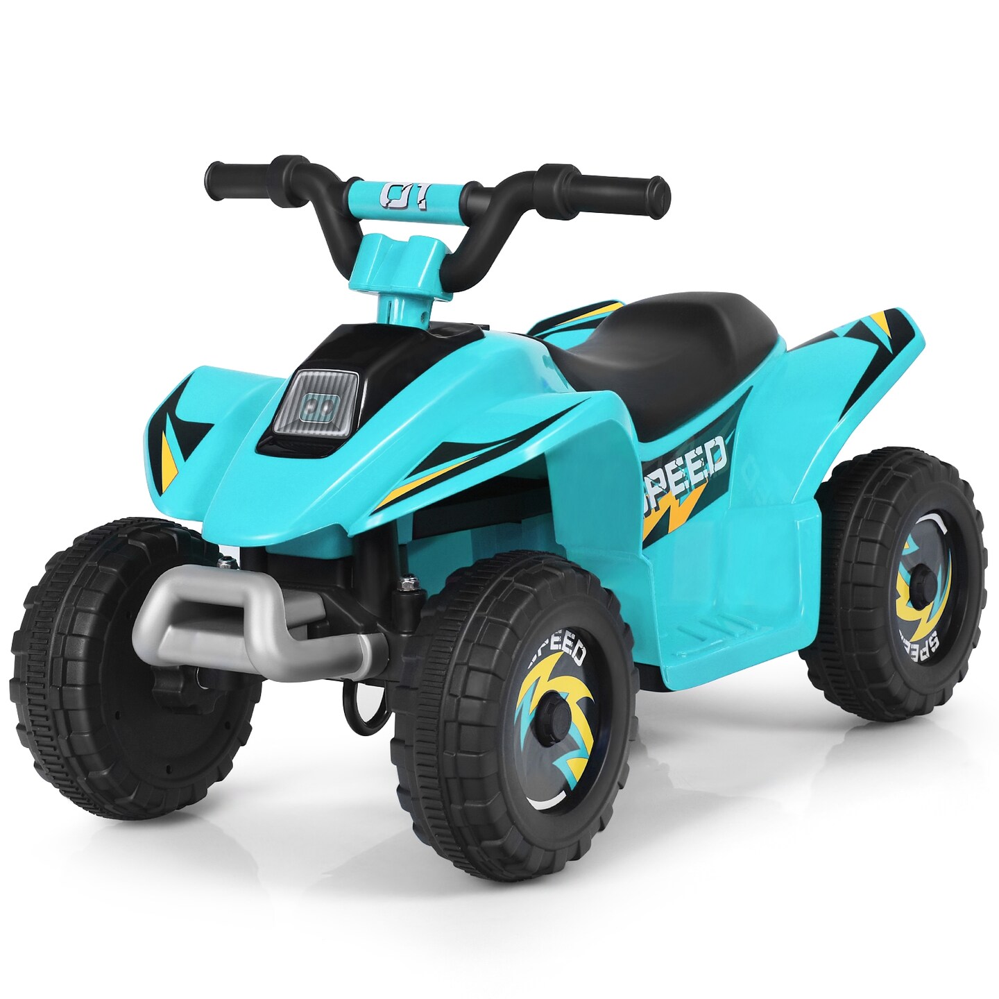6V Kids Electric 4 Wheels Ride-On Toy with Wear-Resistant Wheels for Indoor Outdoor Use