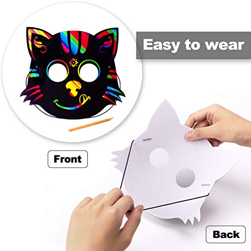 KXCOFTXI Halloween Mask Craft Kit for Kids, 52 Pcs Kids Magic