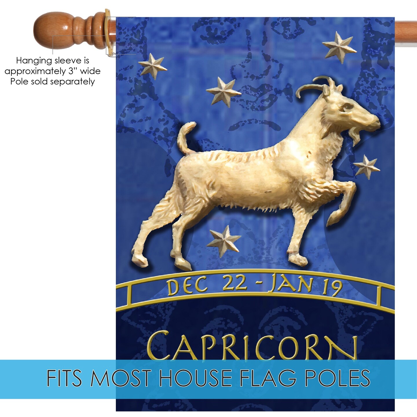 Zodiac-Capricorn Decorative Capricorn Flag