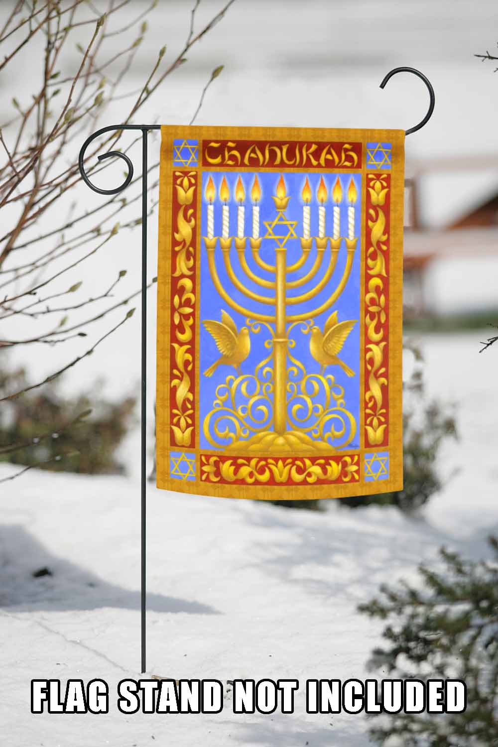 Festival Of Lights Decorative Menorah Flag