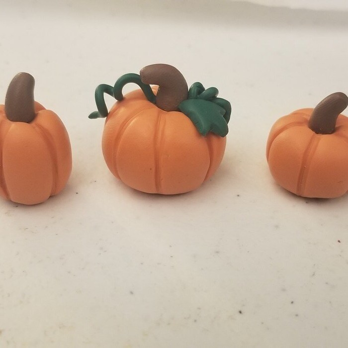 Mini Polymer Clay Pumpkins image 1