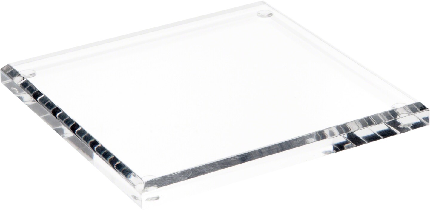 Plymor Clear Acrylic Square Beveled Display Base 6 W X 6 D X 0 5 H Michaels