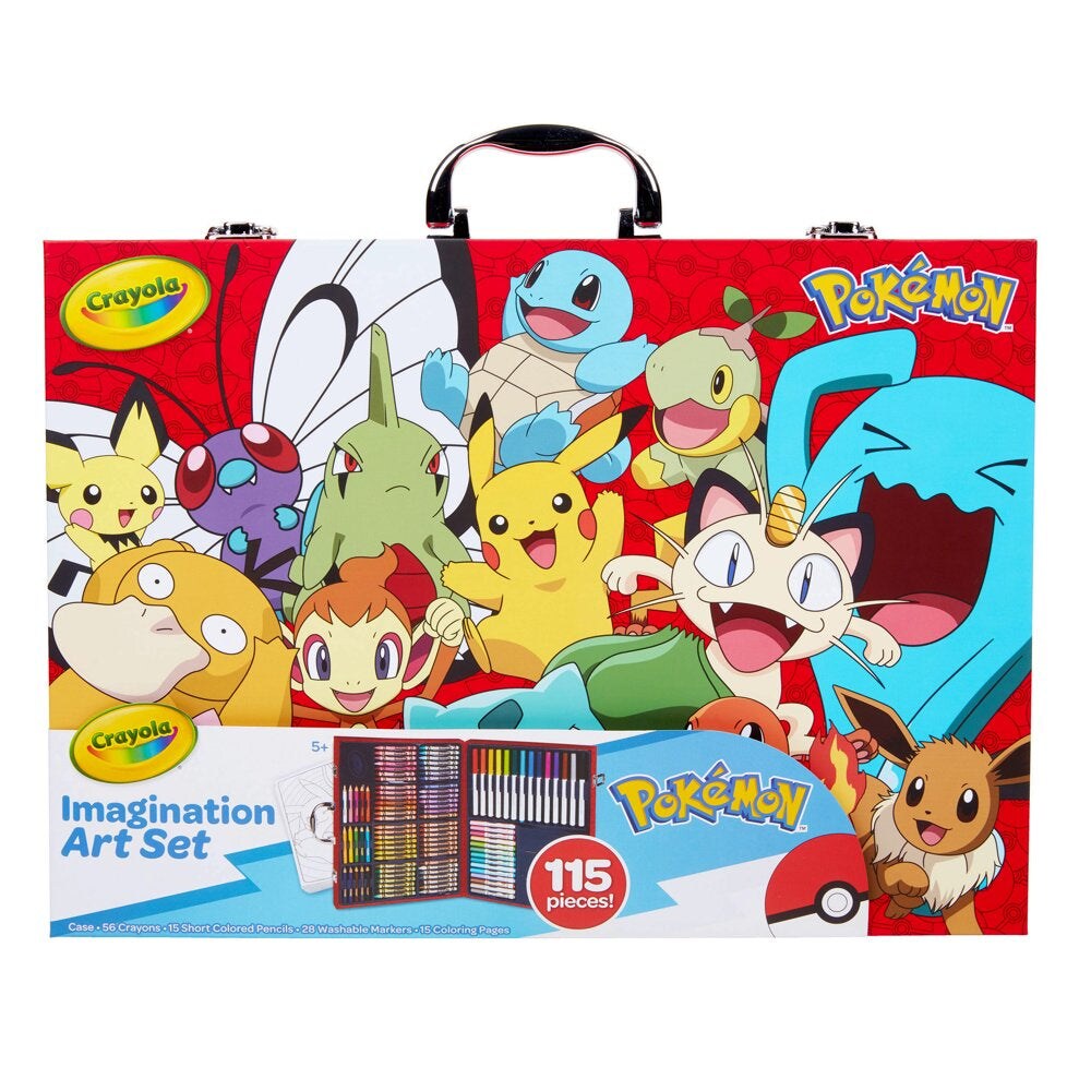 Innovative Designs Pokemon Kids Coloring Art Set with Stickers and Stampers