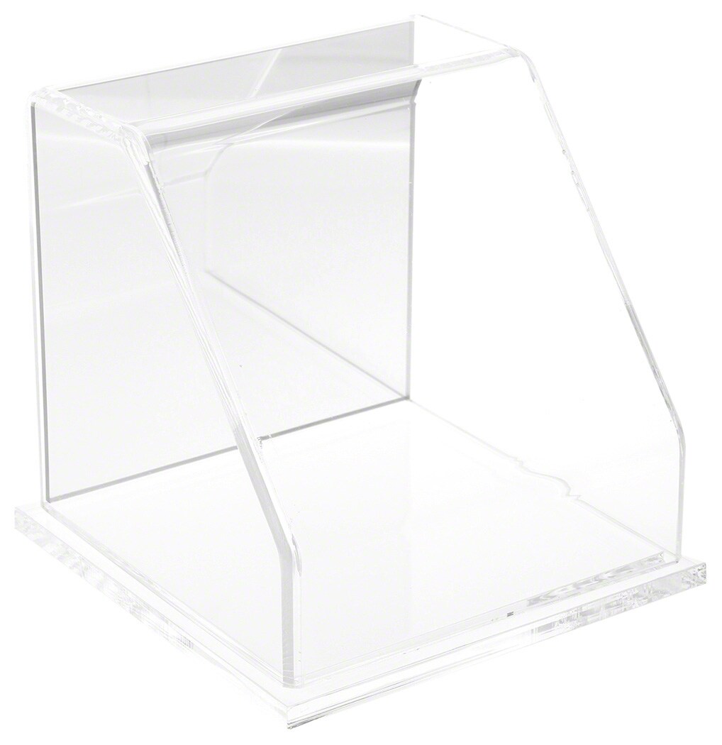 Plymor Clear Acrylic Slanted Front Display Case with Black Base, 6