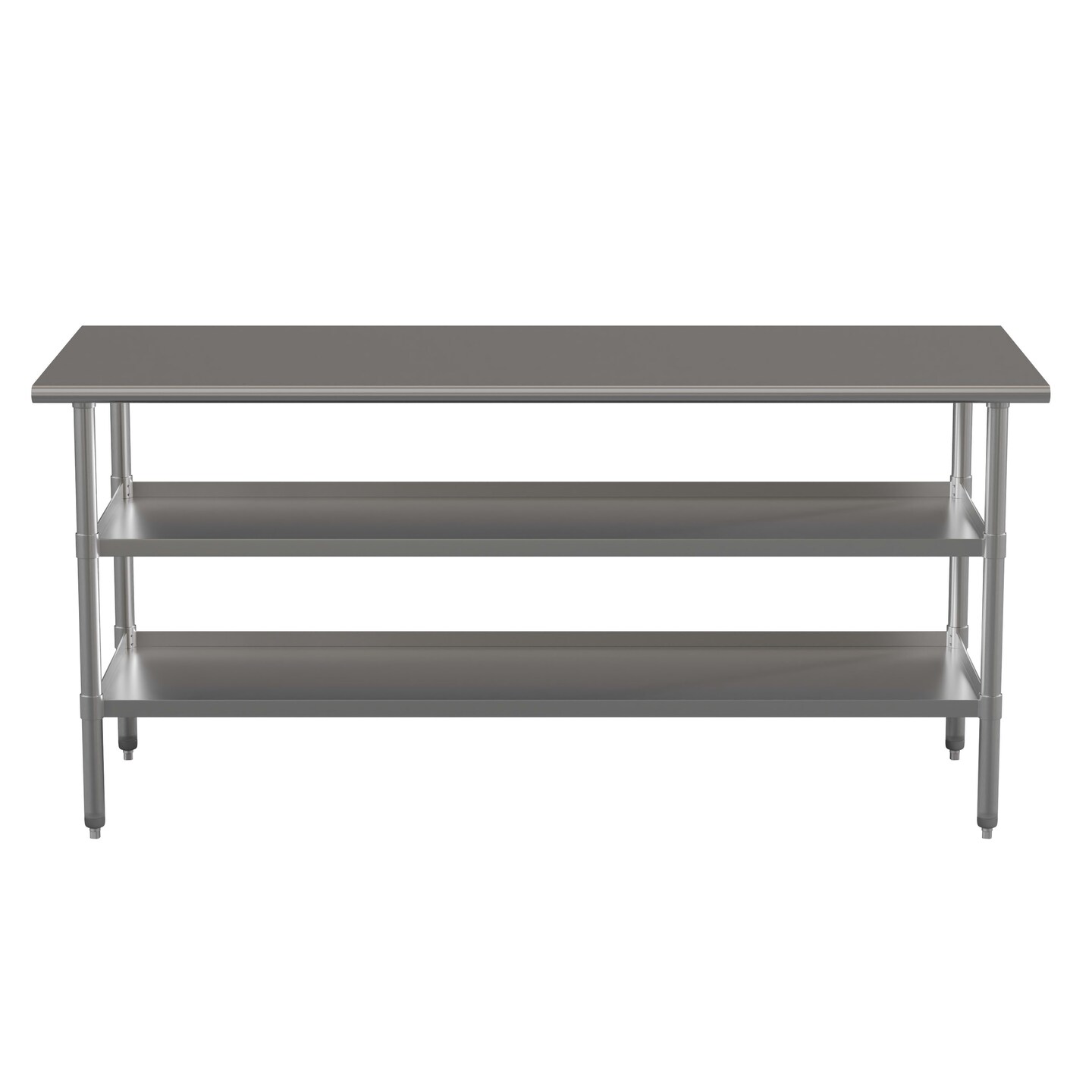 Emma and Oliver NSF Certified Stainless Steel 18 Gauge Work Table with 2 Undershelves